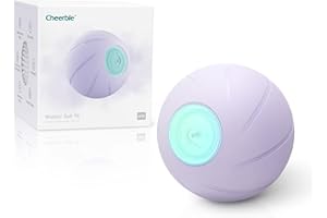 Cheerble Balle Interactive pour Chien, Jouet Interactif Chien avec 3 Modes Interactifs, Wicked Balle PE, Balle Intelligente pour Chiens de Taille Moyenne/Grande avec Lumières LED, IP65 Étanche, Violet