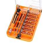 KYG 45 en 1 Destornilladores de Precision-Herramientas de Reparación Kit de Fijación para SmartPhone Ordenador Portátiles Relojes etc Color Naranja