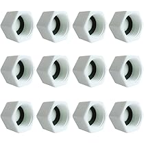 2 Stück Blindstopfen 1/2 Zoll - Mit Gummidichtung Für Rohre