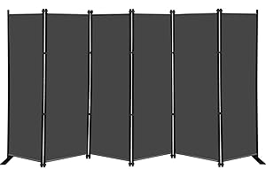 KEORTUN Indoor Raumteiler 6-TLG Paravent Raumtrenner Raumteiler Trennwand Umkleide Sichtschutz Spanische Wand Wohnzimmer Schlafzimmer