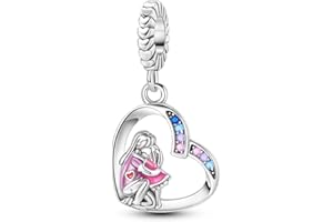 NARMO luna farfalla charm Varie Charm Bead Ciondolo,compatibile con braccialetti Pandora, in argento Sterling 925, perfetto Regali per Moglie e Ragazze