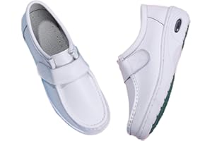 YYTCSJZ Scarpe da Infermiera Casual da Donna, Scarpe da Infermiera da Lavoro Regolabili Antiscivolo in Pelle Comode da Donna, Arch Support Mocassini Traspiranti da Donna, Sanitario