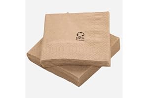 Grupo munditol - Pack de 1200 Servilletas Pequeñas e Individuales - Textura micropunto - Más Gruesas y Absorbentes - Ideal para Eventos de Catering, Bares y Fiestas - 20 x 20 cm (1200, Beige)