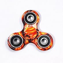 Crisant El plástico Tri Fidget Hand Spinner Toys,Personalidad Vistoso Alta velocidad Reductor de ADHD EDC Juguetes Para Adultos O Niños (Naranja)