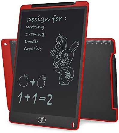 LCD Writing Tablet Electronic Drawing Writing Board for Kids,8.5"/12" Message Boards &amp; Signs at School/Office/Home (12 inch, White)