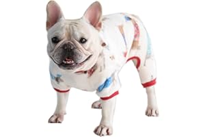 BT Bear Dog Pajamas Soft Warm Fleece Jumpsuit Cute Pet Clothes Onesies Costume for Small Medium Dogs Pug French bulldog (Red,L)