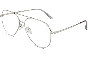 GQUEEN Monturas Gafas Hombre Mujer Clásicas Cuadrado Templo Metal Gafas Lentes Transparente PS9