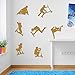 Produktbild Kinder Stunt-Roller, Sprünge, Tricks, Wand Dekorationen Fenster Aufkleber Wall Decor Sticker Wall Art Aufkleber Sticker Wand Aufkleber Aufkleber Wandbild Décor DIY Deco Abnehmbare Wandaufkleber Colorful Aufkleber, Vinyl, 03 - Gold, Small Set