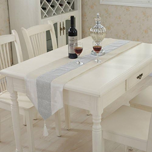 Hongch Table Runner Desk Cloth Luxury Shiny Accessories Rhinestone Strip Glittery