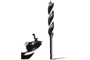 MOXPIFY 18x155mm Holzbohrer Holzschlangenbohrer für Weichholz, Hartholz mit Zentrierspitze und E 9.5 Schaft