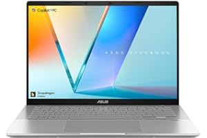 ASUS Vivobook S 14 S3407QA Laptop | 14.0-inch 2.8K Screen | CoPilot+ PC | Qualcomm Snapdragon X Plus | 16GB RAM | 1TB PCIe G4 SSD | UK Layout Backlit Keyboard | 20 Hour Battery Life | Windows 11 Home