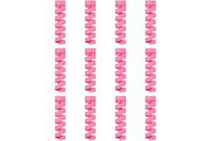 UCABLES 12 Unidades Protector de Cable en Espiral - Para Cables Lightning iPhone y Macbook, Tipo C, Micro USB, Ethernet, Cargador, Auriculares, Ratón, Teclado - Hecho en Silicona Flexible - Universal - Rosa