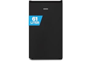 Heinrich´s Gefrierschrank 61Liter, Mini Gefrierschrank, -18°C Freezer 3x Gefrierschublade, 7 Stufen Temperaturregler,Airflow, wechselbarer Türanschlag, schwarz