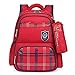 Produktbild LHX Kind-Schultaschen, Studenten-Rucksack Für Jungen-Mädchen, Rucksack Für Männer und Frauen Leichtes Wanderndes Reise-Rucksack-Tagesrucksack,Red