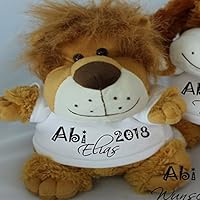 ABI 2018 Kuscheltier LÖWE HUND ODER SCHWEINCHEN mit persönlichen Aufdruck Wunsch Namen personalisiertes Geschenk zum Abitur