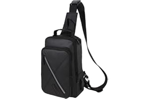 Ovecat Sling Bags Men/Women Anti-theft Chest Bag Waterproof Multiple Shoulder Methods Bag with USB Charging Port Outdoor