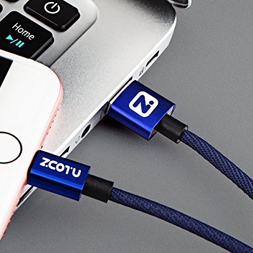 iPhone Lightning Kabel, 3 Packungen 0,5 m/1 m/2 m Handy USB Ladegerät Daten Kabel verschleißfeste Nylon Geflochtene Schnur schwere Aramid Fasern und Street Point verstärkt für iPhone 7/7 Plus/6/6 Plus/6S/5/5S/5 C/SE, iPad 4, iPod, iPad Air 1/2, iPad Mini 1/2/3/4 von zcotu - 6