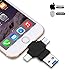 Produktbild iPhone USB-Stick Externe Laufwerke Memory Stick USB-Sticks 4 in 1 USB 3.0 OTG-Laufwerk für Apple iPhone iPad iOS Mac Android USB Typ C und PC Externer Speicher Thumb Drive (256GB, Silber)