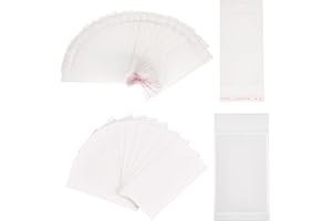 PH PANDAHALL PandaHall Elite 200Sets Orecchino Earring Holder Orecchino Display Gioielli per Collane Orecchini Bracciali, con OPP Cellophane Bags, Bianco, 9x5cm, 15.5x6cm