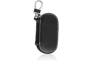 YUUSIKCO Pochette Porte-Clés, Porte Clef Voiture en PU Cuir Rétro Porte Cle Voiture avec Fermeture éclair, Etuis Porte Clés pour Hommes,Porte Clef Cuir,Trousseau de clés