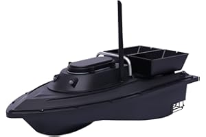 Queeucaer Baitboat, barca RC, senza fili Nave Telecomandata Fish Finder, Auto Cruise Telecomando Esca Esca da pesca barca con doppio motore, distanza 500 m GPS, 5200 mAh