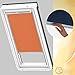 Produktbild Orignal VELUX Verdunkelungsrollo DKL P08 4564S / Bedienart : Manuell / Farbe : Uni Orange / Fenstergröße : 408 / Fenstertypen : GGL, GPL, GHL, GTL, GXL _4560