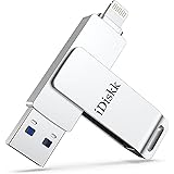 iDiskk 128GB Chiavetta lightning USB per iPhone Chiave fotografica certificata MFi per iPad, pendrive esterna memoria di back