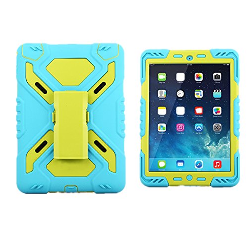 bpowe Resistente al Agua a Prueba de Golpes la Suciedad Nieve Arena Prueba Extrema ejército Militar Resistente Funda con función Atril para Apple iPad 5 Air Kid Niños Regalo