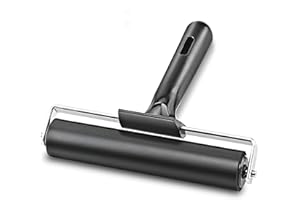 YORWE Rullo di gomma, ideale per strumenti di costruzione di nastro antiscivolo, stampa, inchiostro e strumenti di timbratura (Nero, 15cm)