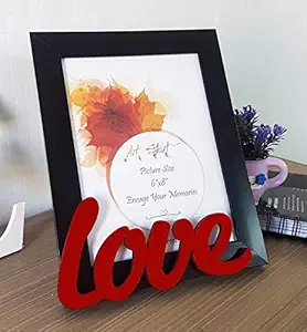 Art street - Love Customize Table Photo Frame red and Black for Valentine Day(Photo Size 6X8) Photo Gift/Love Gift/Valentine Gift