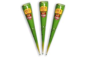 3 NAAZ DULHAN BROWN NATURAL MEHNDI INDIAN HENNA TATTOO CONES