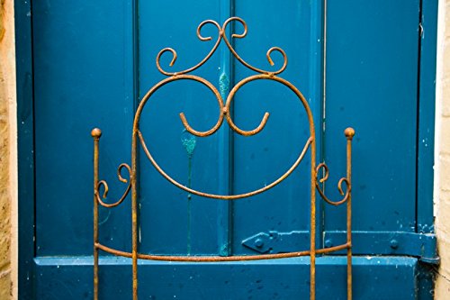 Beetzaun 78x 51cm Beetbegrenzer Rankgitter halbrund Rost Metall Volleisen - 3