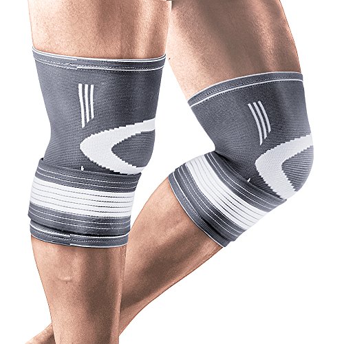 Liveup SPORTS Kompression Kniebandage mit verstellbaren Trägern Elastic Bandage für Arthritis Gelenkschmerzen und Verletzungen Recovery LS5676