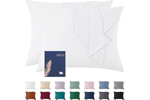 Vielit Örngott 60 x 80, vita mjuka kuddar, 2 st, mikrofiberdekoration, ekologiskt certifikat, resistent
