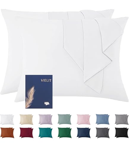 Vielit Federe Per Cuscino 60x80 Cm Set Da 2 - Antracite, Morbide In Microfibra, Cerniera, Certificato OEKO-TEX, Ipoallergeniche, Regalo - 5