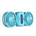 Produktbild mollbii USB Mini Paar Handheld tragbar klappbar Persönlichen Dual Fan Desktop wiederaufladbar (1200 mAh) Lüfter mit 3-fach Modus verstellbar für Hot Summer blau