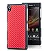 Produktbild Saxonia® Sony Xperia Z2 Hülle Case Schutzhülle Cover Slim Design in Carbon-Optik Rot