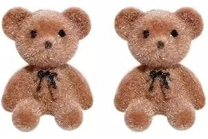 YIQPKUM Clous nounours peluche arc-en-ciel - Style kawaii pelucheux - Accessoires animaux mignons