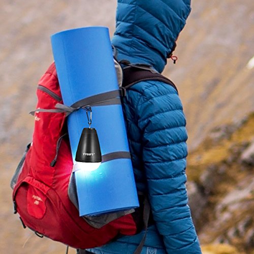 LED Aufladbare Campinglampe YYGIFT® Dimmbar Campingleuchte Handlampe mit IR Fernbedienung USB-Anschlüsse Karabiner ideal zum Camping Sport Wandern Unterwegs Angeln und auch Zuhause - 3