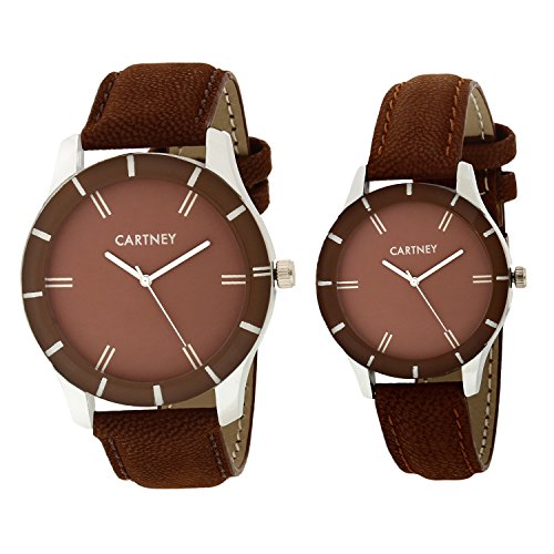 CARTNEY Analog Brown Dial Leather Strap Wrist Watch For Men & Women - WE234G4 RS.549 (89.00% Off) - Amazon