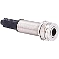 Guitar Endpin Jack, 6.35mm Output 2.5mm Input Endpin Jack for Acoustic Guitar Built-in Rod Piezo Pickup