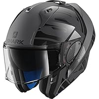 HE9704EKUA : Casco moto SHARK EVO-ONE 2 LITHION DUAL NEGRO CROMO ANTRACITA talla L