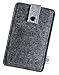 Produktbild Dealbude24 Filz-Tasche in Grau für Nokia 150, Hochwertige Handy-Hülle, Schutz-Cover mit Herausziehband und Drucknopf, reißfestes Schutz-Etui - XS