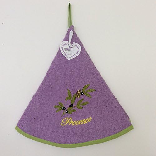 Wipes Hand Sponge Round – 100% Cotton Lavender Ø65 cm – Branch Embroidery Cathedral