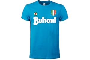 PR SERVICE PRS - T-Shirt Primo Scudetto Napoli 1987/88,Maglietta ricordo Vintage Primo Scudetto del Napoli, Maglietta da Stadio,Sport,Idea Regalo Festa del Papa'