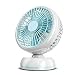 Produktbild Tischventilator mit USB-Kabel Einziehbarem, Kraftvoller und Geraüscharmer, Fochea Mini Ventilator mit Justierbarem Winkel und 2 Geschwindigkeitsstufen, für Zu Hause, Büro und Schreibtisch, Weiß