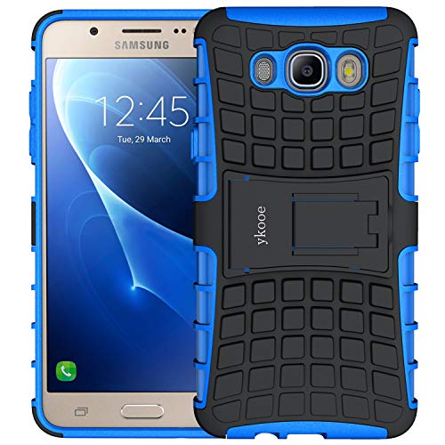 ykooe Funda Galaxy J7 2016, (TPU Series) Samsung J7 Híbrida Doble Capa Teléfono Móvil Carcasa Antigolpes Funda con Soporte para Samsung Galaxy J7 (2016)