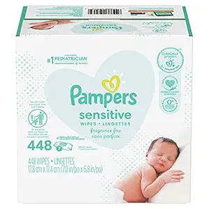 Pampers Baby Boys and Girls Sensitive Wipes (64 Sheets Per Pack) - Set of 7