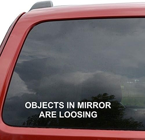 EOYHDSIA OBJECTS IN MIRROR ARE LOSING Funny Novelty Car Van Vinyl Decal Stickers (1 Pair)