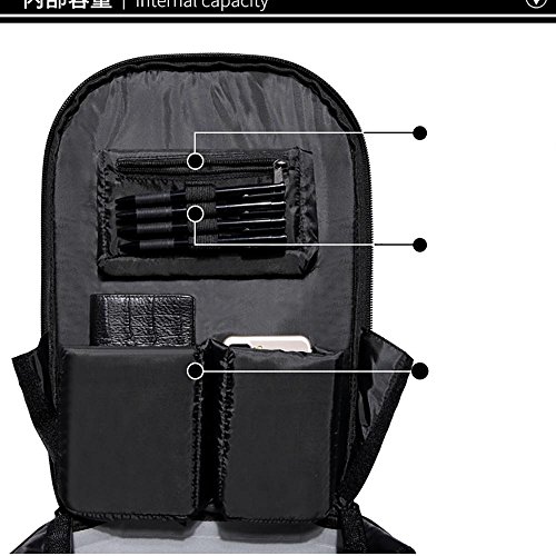 15 6 inch Laptop Backpack with USB Charging Port  Men Waterproof Anti Theft Canvas Daypack for College Business Bag